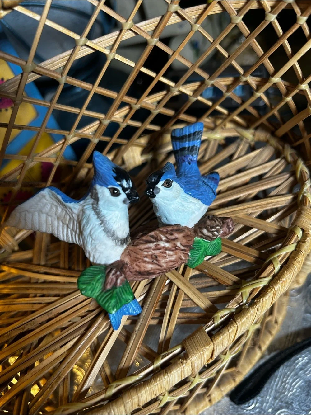 Vintage Russ Berrie Porcelain Blue Jay Figurine from 